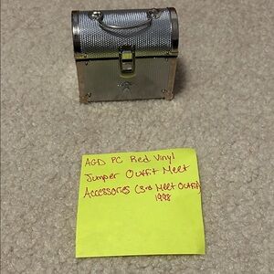 2/$15 AGD Pleasant Company Red Vinyl Jumper Outfit Meet Accessories 1998